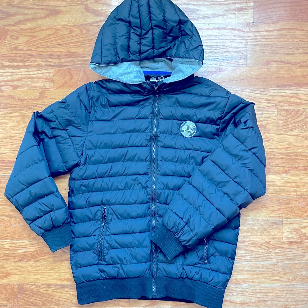 Cesare Paciotti 4US Kids Boys Black Hooded Winter Coat XL